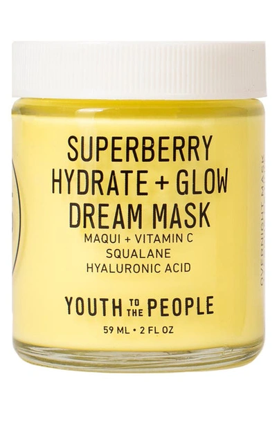 Youth To The People Superberry Hydrate + Glow Dream Night Cream + Mask With Vitamin C 2 oz / 59 ml In Yellow