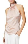 Ramy Brook Lori Tie-neck Silk Halter Top In Blush