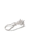 AS29 18KT WHITE GOLD BAMBOO DIAMOND THREE-FINGER RING