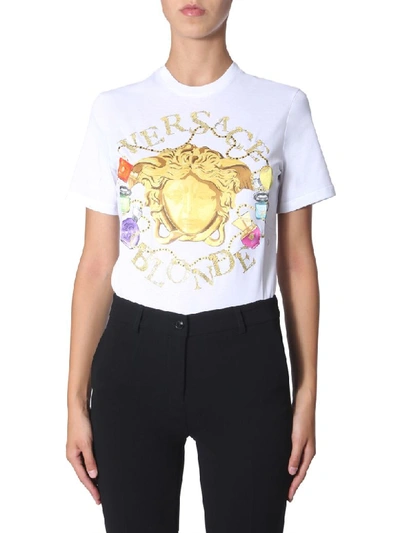 Versace Round Neck T-shirt In White