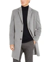 TOMMY HILFIGER MEN'S ADDISON WOOL-BLEND TRIM FIT OVERCOAT