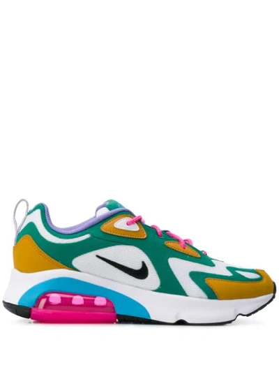 Nike Women's Air Max 200 Running Trainers From Finish Line In Mystic Green,white Gold Suede Light Current Blue Pink
