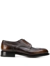 SANTONI PERFORATED LACE-UP SHOES