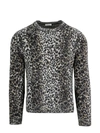 Saint Laurent Intarsia Leopard Knitted Jumper