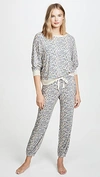 Honeydew Intimates Star Seeker Brushed Jersey Pajamas In Natural Leopard