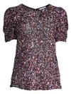 PARKER Isaac Sequined Puff-Sleeve Top