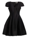 HALSTON COTTON & SILK COCKTAIL DRESS,400011597742