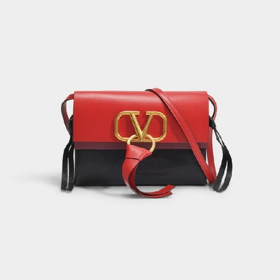 Valentino Garavani Small Vring Crossbody Bag In Red