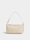 By Far Rachel Hobo Bag -  - Cream - Croc Embossed Leather In Beige