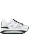 HOGAN METALLIC LEATHER SNEAKERS