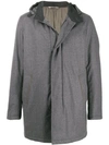 CANALI STRAIGHT-FIT HOODED COAT