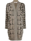 Max Mara Intarsia-knit Cardigan In Neutrals