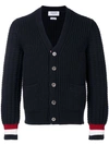 THOM BROWNE CHUNKY FUN-MIX STITCH MERINO CARDIGAN