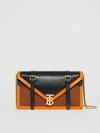 BURBERRY Small Embossed Leather TB Envelope Clutch