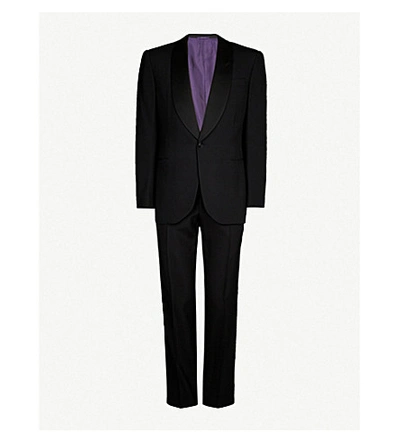 Ralph Lauren Shawl-collar Regular-fit Wool Tuxedo In Black
