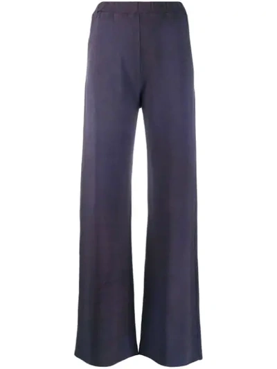 Avant Toi High-waisted Stretch Trousers In Blue