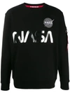 Alpha Industries Graphic-print Cotton-knit Sweatshirt In Black