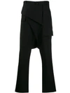 RICK OWENS DROP CROTCH TROUSERS