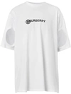 BURBERRY LOGO PRINT CUT-OUTT-SHIRT