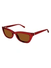 TURA KATE YOUNG FOR TURA RED KATIA SUNGLASSES,K548 RED 53