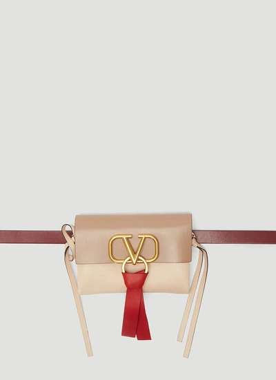 Valentino Garavani Vring Leather Belt Bag In Pink