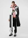 BURBERRY Panelled Plonge Leather Trench Coat