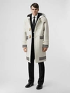 BURBERRY Stripe Detail Double-faced Wool Duffle Coat