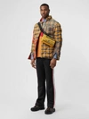BURBERRY Contrast Check Cotton Flannel Puffer Overshirt
