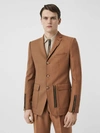 BURBERRY English Fit Zip Detail Wool Tailored Jacket