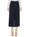 Twinset Cropped Pants In Dark Blue