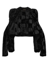 COMME DES GARÇONS Velvet Checkered Cape-Sleeve Jacket