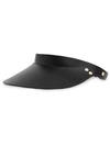 BURBERRY STUDDED LEATHER VISOR