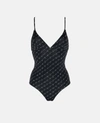 STELLA MCCARTNEY STELLA MCCARTNEY BLACK MONOGRAM SWIMSUIT,47247311