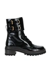 See By Chloé See By Chloe Black Mallory Biker Boots In Black