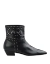 KARL LAGERFELD KARL LAGERFELD RIALTO ANKLE STUD BOOT WOMAN ANKLE BOOTS BLACK SIZE 6 BOVINE LEATHER,11766567UF 11