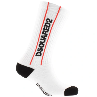 Dsquared2 Underwear Logo Socks White