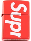 Supreme Logo Print Lighter In Red