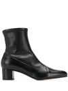 ANTONIO BARBATO BLOCK HEEL ANKLE BOOTS