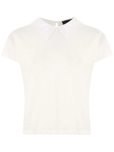 Andrea Bogosian Lace Collar Portugal T-shirt In White