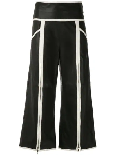 Andrea Bogosian Leather Culottes In Multicolour