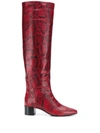 GIUSEPPE ZANOTTI SNAKESKIN PRINT BOOTS