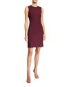 THEORY FITTED WOOL SLEEVELESS SHEATH DRESS,PROD150650294