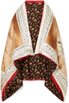 BURBERRY PADDED PRINTED SILK-SATIN CAPE