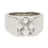 OFF-WHITE OFF-WHITE SILVER ARROW RING