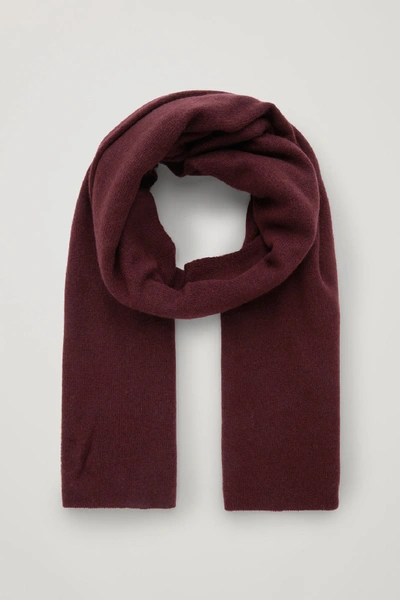 Cos Cashmere Scarf In Red