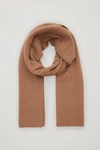 Cos Cashmere Scarf In Beige