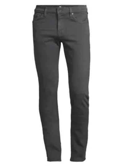 7 For All Mankind Men's Paxton Skinny Twill Jeans In Dark Grey