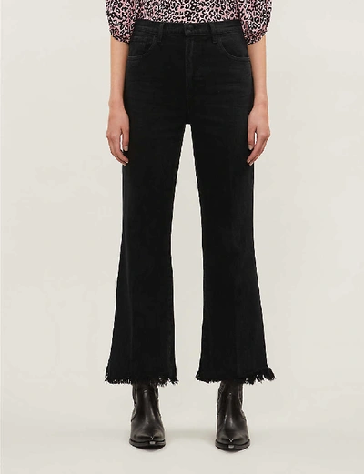 J Brand Julia Cropped High-rise Flared Jeans In Undercover