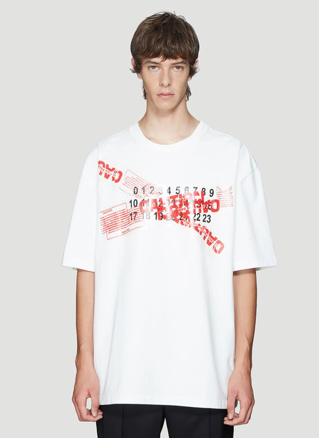 Tシャツ・カットソー Maison Margiela White cotton blend t-shirt Maison Margiela Cotton white Tee - White - Men