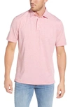 Johnnie-o Coffman Classic Fit Short Sleeve Pique Polo In Coral Reefer